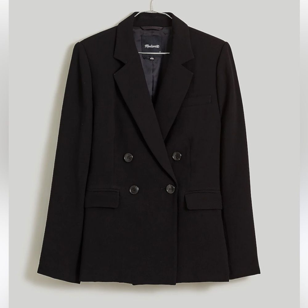 Madewell Women’s Rosedale Blazer in Crepe Black Size 6 NM508